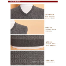 Iaque de lã / cashmere V Neck Pullover camisola de manga comprida / vestuário / roupas / malhas